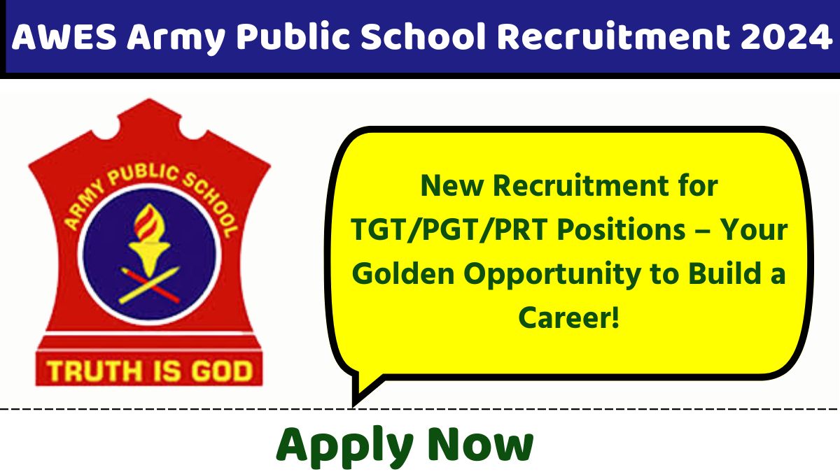 AWES Army Public School Recruitment 2024